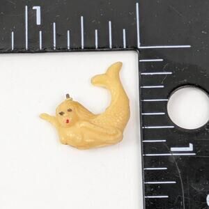Vintage Mermaid Charm Japan Celluloid Miniature Sea Creature Pendant 1950s
